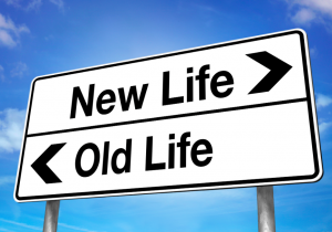 New Life Old Life Sign