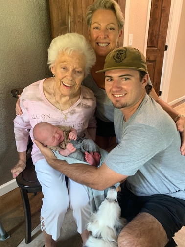 A special moment with great grandma.