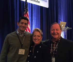 House Speaker Paul Ryan, Dina Dwyer-Owens, and Rep. Bill Flores 